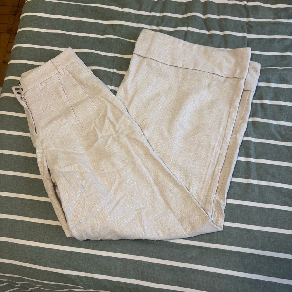 Express Cream Wide Leg Pants